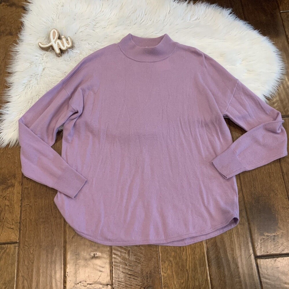 Madewell Womens Ashbury Mockneck Sweater Size Small Purple Alpaca Item MC027 New